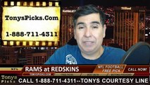 Washington Redskins vs. St Louis Rams Free Pick Prediction NFL Pro Football Odds Preview 12-7-2014
