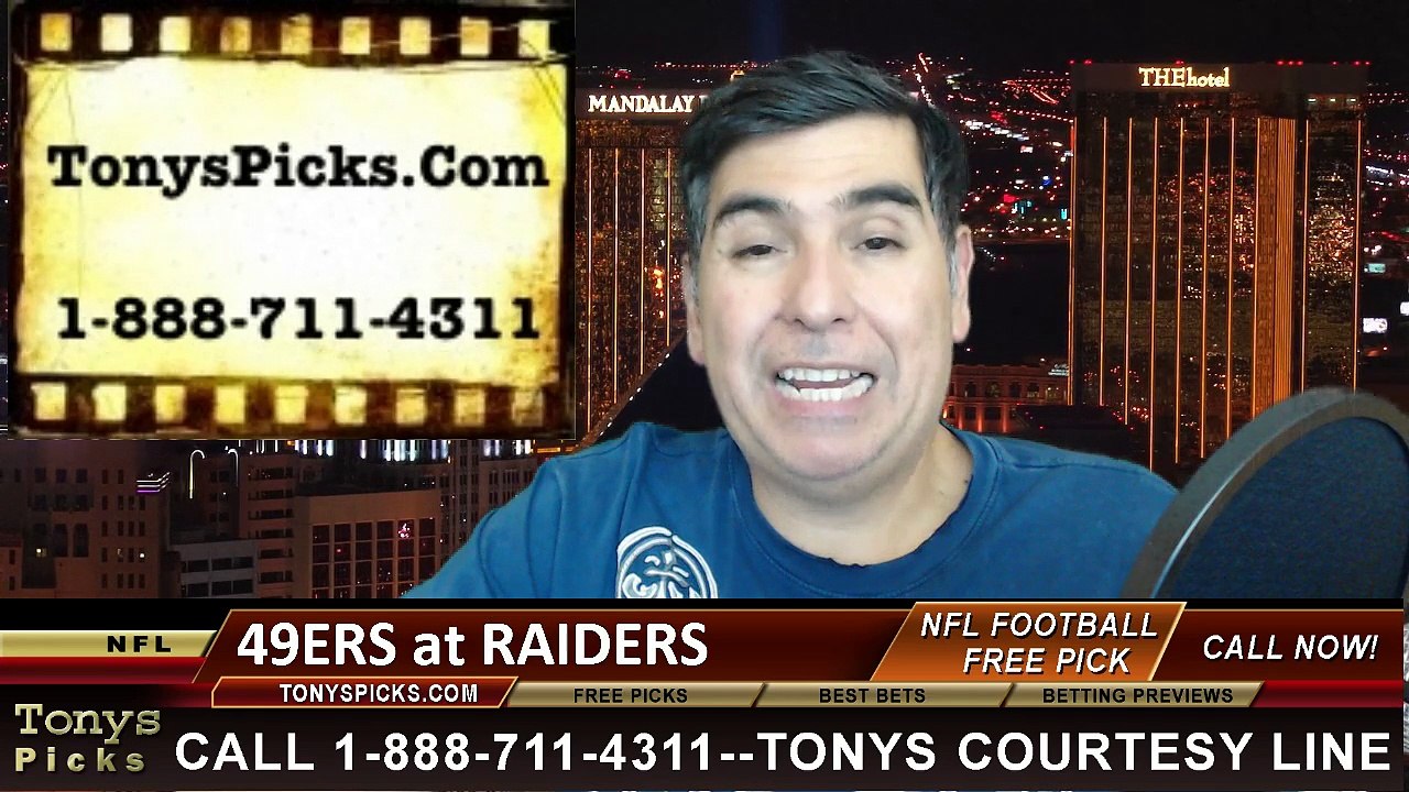 Oakland Raiders vs. San Francisco 49ers Free Pick Prediction NFL Pro Football Odds Preview 12-7-2014