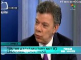 President Santos warns military against interfering with peace process