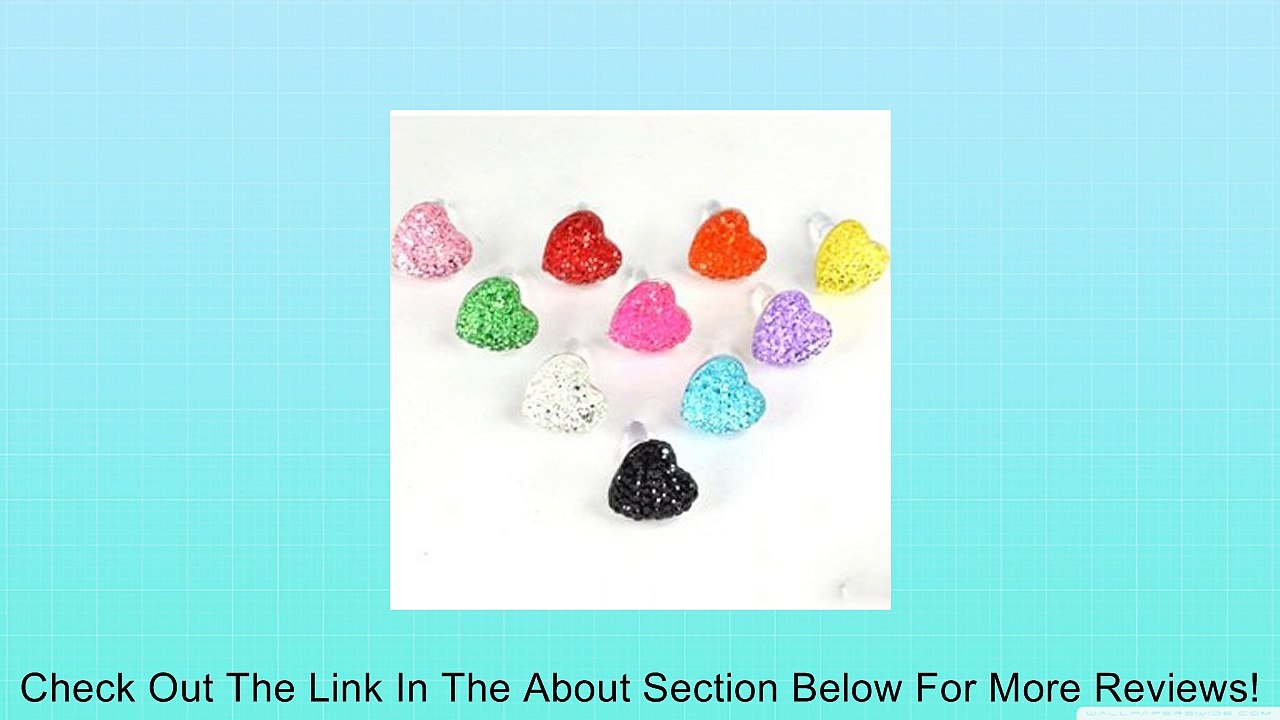 Bluecell Heart Design 10 Colors plastic Crystal Anti Dust Cap Plug Earphone Jack 3.5mm for iPhone5 4 4s 3Gs iPod Touch / iPad Review