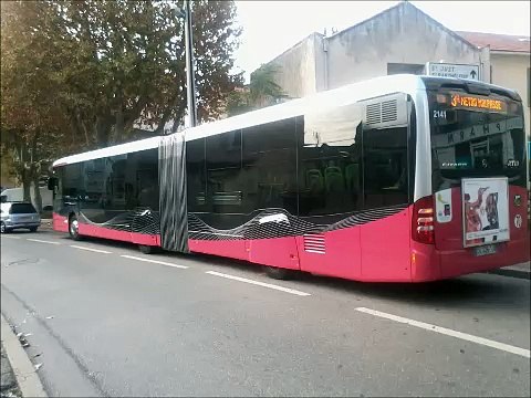 [Sound] Bus Mercedes-Benz Citaro G C2 €uro 5 BHNS TGB n°2141 de la RTM - Marseille sur la ligne B3A