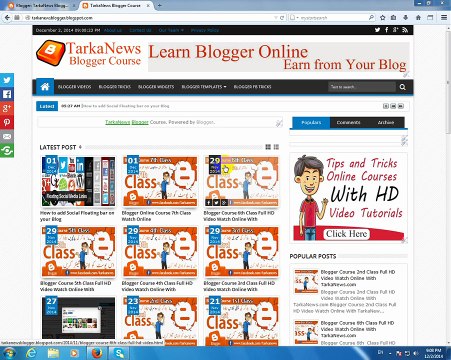 Blogger Online Course 9th class tarkanews.com