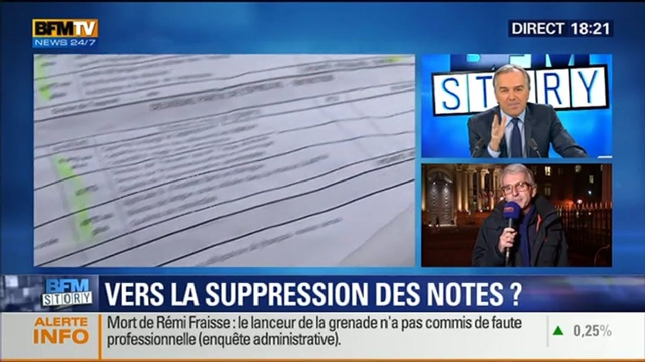 BFM Story: Révolution de l'évaluation des élèves: va-t-on supprimer les notes à l'école ? - 02/12