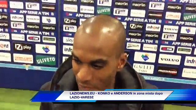 02.12.14 - KONKO e ANDERSON in zona mista dopo Lazio-Varese