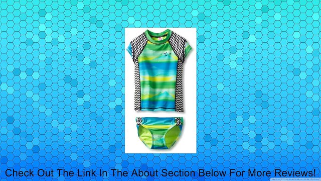 Gossip Girl Big Girls' Aurora Scenic Two Piece Rashguard, Green, 8 Review