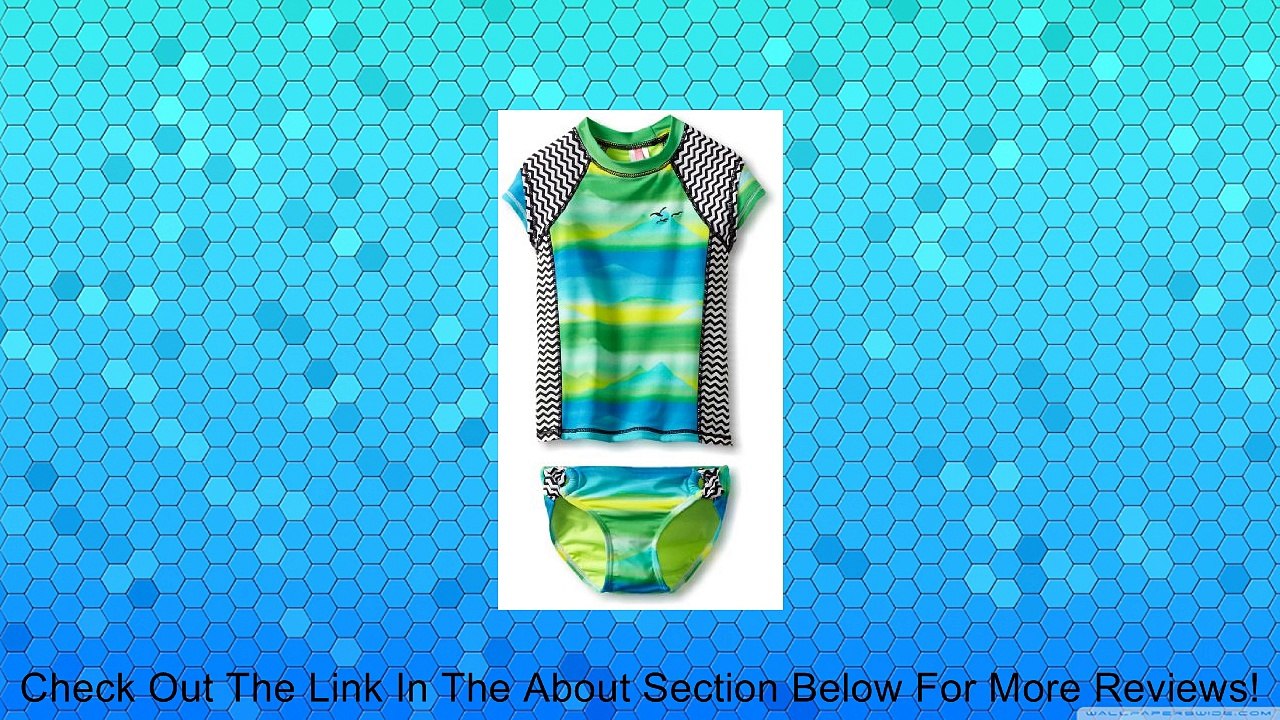 Gossip Girl Big Girls'  Aurora Scenic Two Piece Rashguard, Green, 8 Review