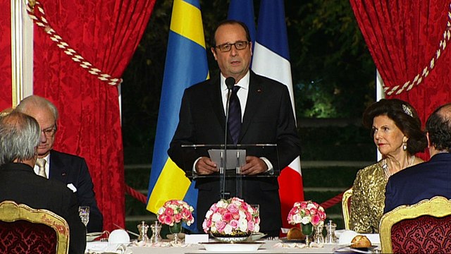 Toast lors du dîner d'Etat en l'honneur du Roi et de la Reine de Suède, Carl XVI Gustaf et Silvia
