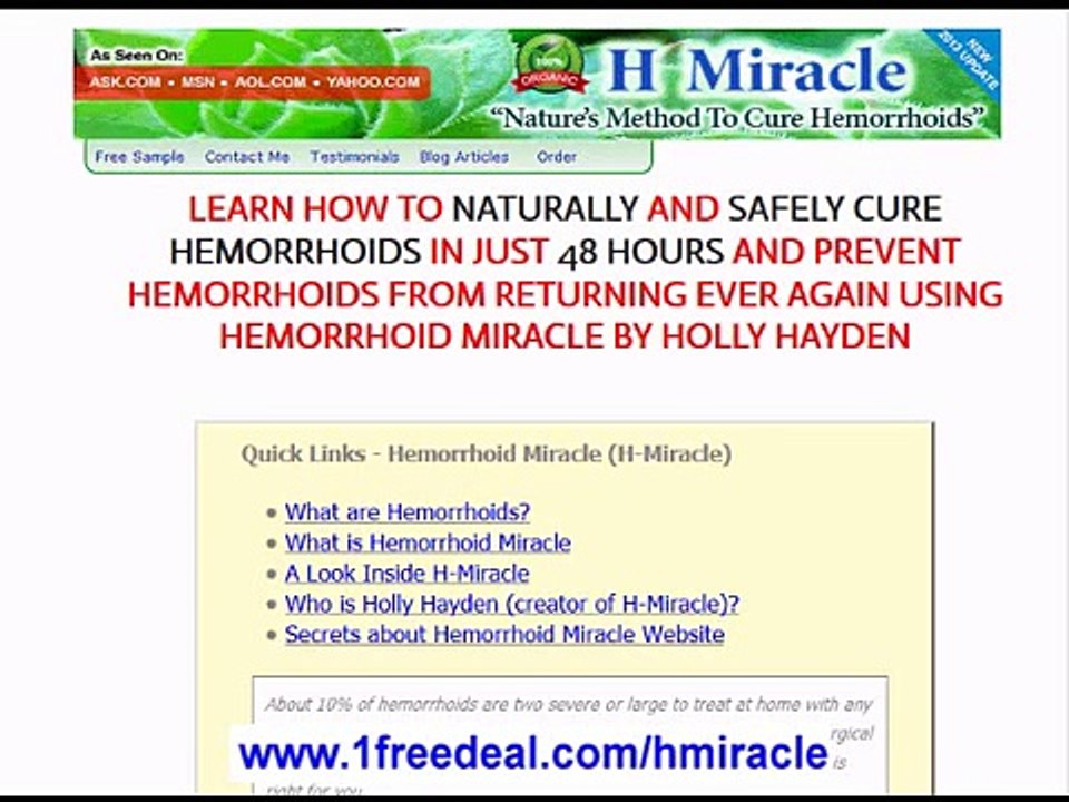 Hemorrhoid Miracle Hemorrhoid Cure