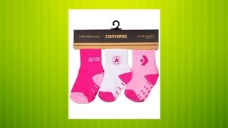 Converse Toddler Girl's 3-Pair Pink Logo Socks Review