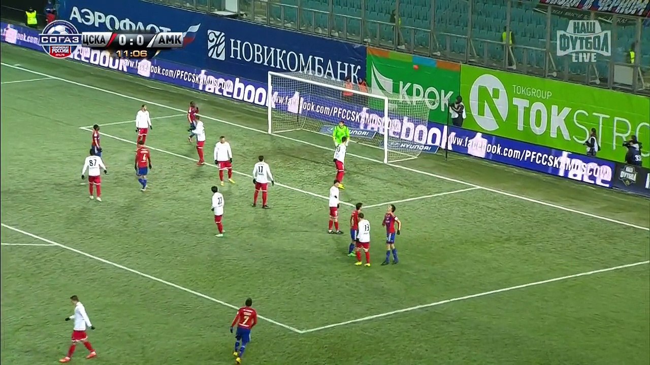 ЦСКА-Амкар 15 тур ЧР 2014 1 тайм