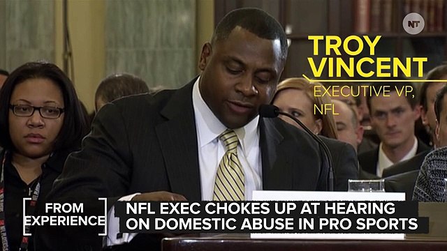 NFL VP Got Visibly Upset Talking About Domestic Violence