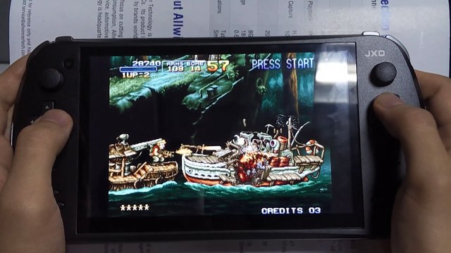 01 [Android/IOS]Metal Slug 3 Retro Video gameplay/game review on JXD S7800B handheld game console