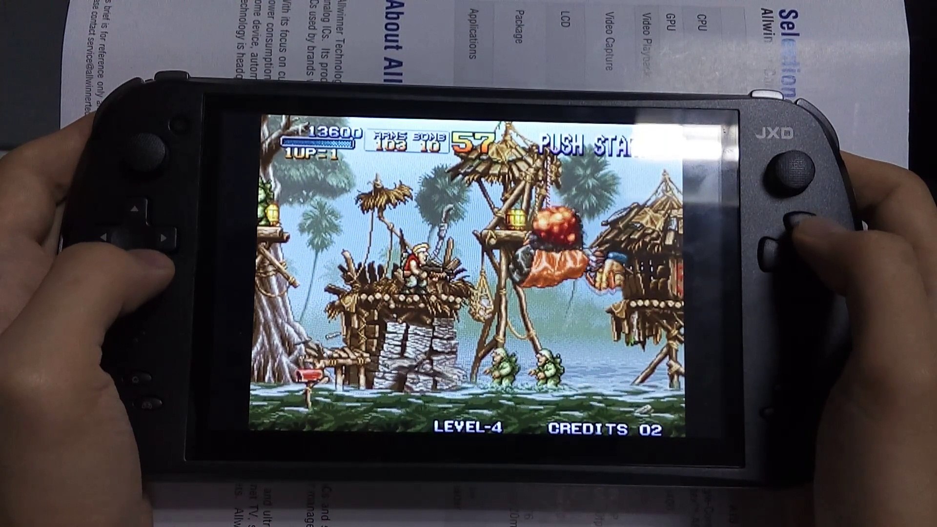 01 Metal Slug 1 Video Game on JXD S7800B Handheld game console