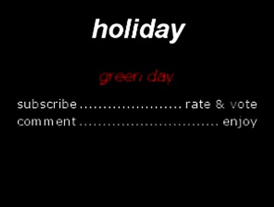 green day - holiday - lyrics
