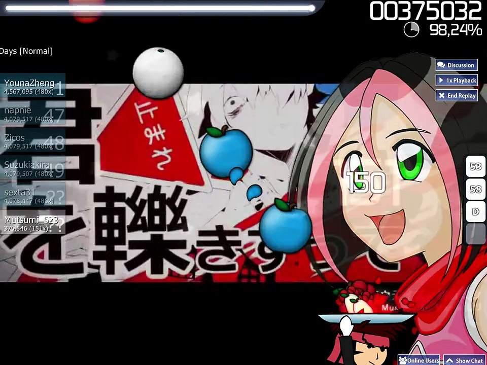 Osu! Replay n°3 : Hatsune Miku - Kagerou Days [Vocaloid]