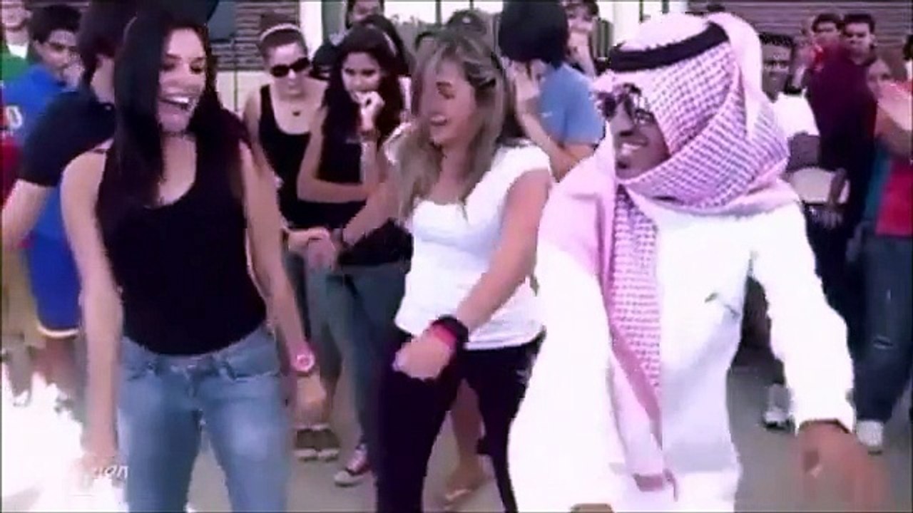 Arab Guy In America Dancing With Girls Front Of University