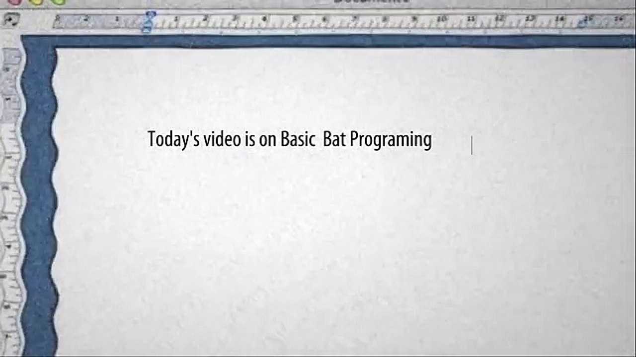 Batch Programming- Lesson 2 (User Input, Variables)