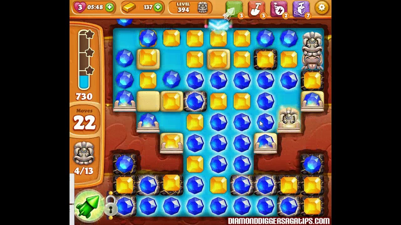 Diamond Digger Saga Level 394 No Boosters