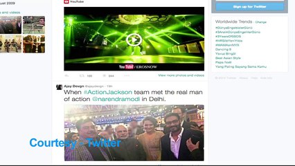 PM Modi promotes Action Jackson with Ajay Sonakshi