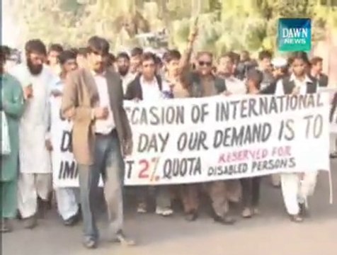 Blind, disabled protesters baton-charged by police in Lahore