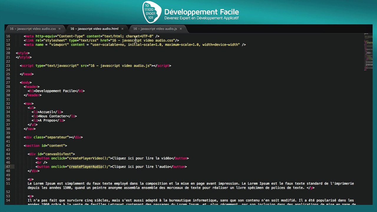 Comment utiliser les objets vidéo et audio avec JavaScript