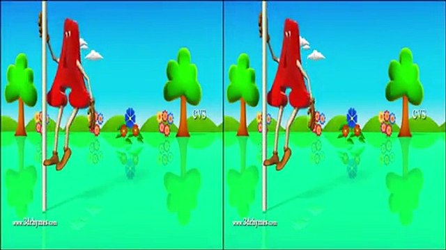Stereoscopic 3D videos for 3D glasses - Letter A song.mp4