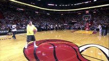 LeBron tackles Heat fan who hits $75,000 shot!