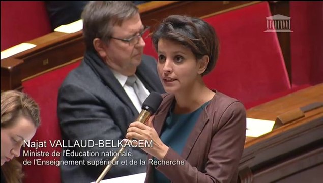 Education prioritaire : question au gouvernement et réponse de Najat Vallaud-Belkacem