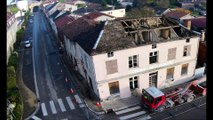 Démolition de l'ancien café hôtel-restaurant A la Gaité de Brienne-le-Château