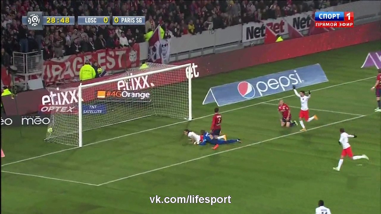Lille 1 - 1 Paris Saint-Germain - Ligue 1 - Highlights - 03.12.2014 HD