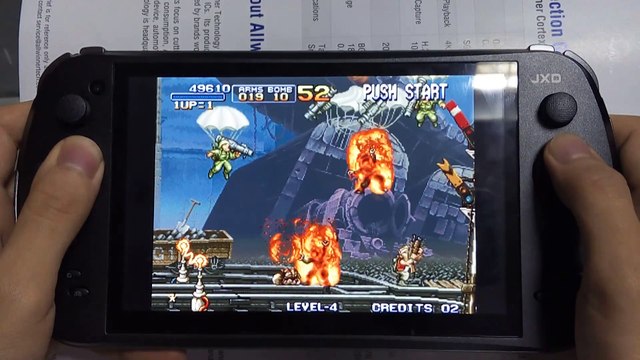 02 Metal Slug 1 FBA MAME NeoGeo Video Game on JXD S7800B handheld game console