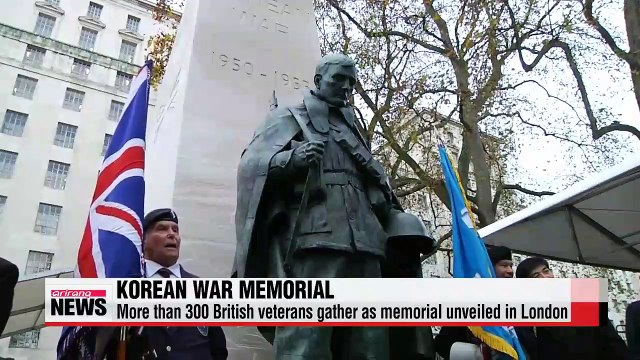 More than 300 British veterans gather as Korean War memorial unveiled in London