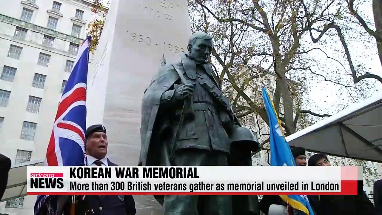 More than 300 British veterans gather as Korean War memorial unveiled in London