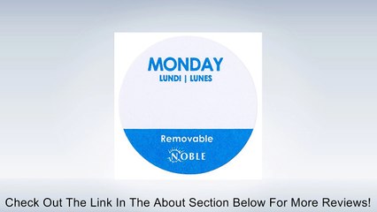 Noble Monday Removable Day of the Week Dot Label 1" ? 1000 / Roll Review