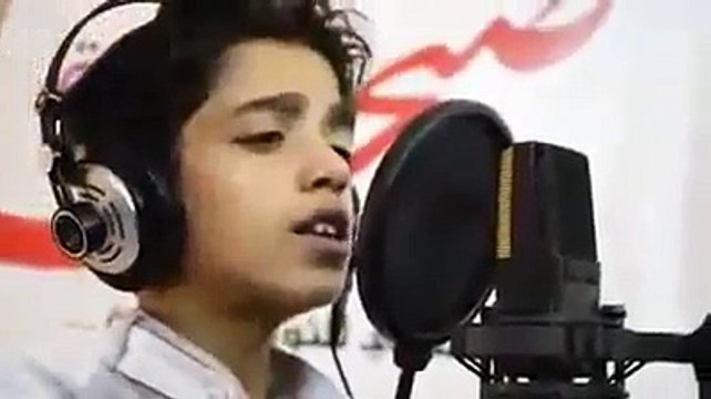 Syrian Boy expressing grief by singing a NASHEED