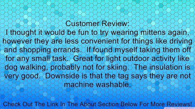 Columbia Women's Cascade Way Mitten (Black, Small) Review