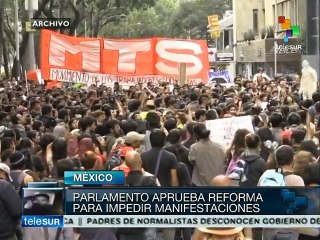 Tải video: México: aprueban reformas para impedir manifestaciones