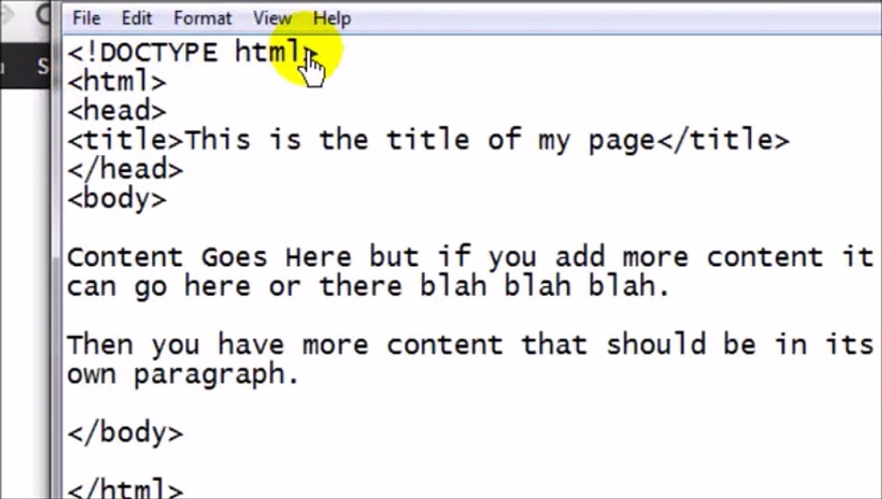 Video 5 HTML Nesting