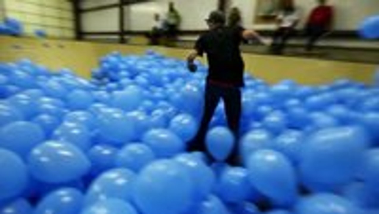 Skateboarding Through Five Thousand Balloons