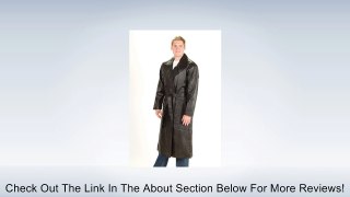 Men's Long Trench coat Button /belted Black Genuine Soft Leather Jacket Review