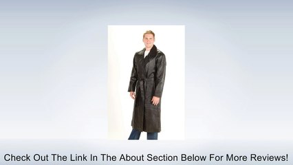 Men's Long Trench coat Button /belted Black Genuine Soft Leather Jacket Review