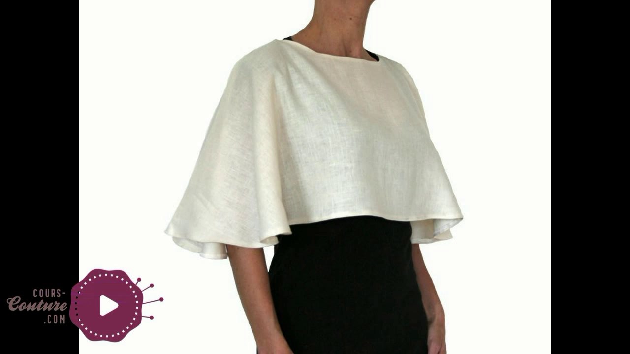 cours de couture - Comment coudre une cape en voile de coton pour femme - tuto de couture