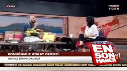 Atalay Demirci şiir okudu Duygu Canbaş ağladı