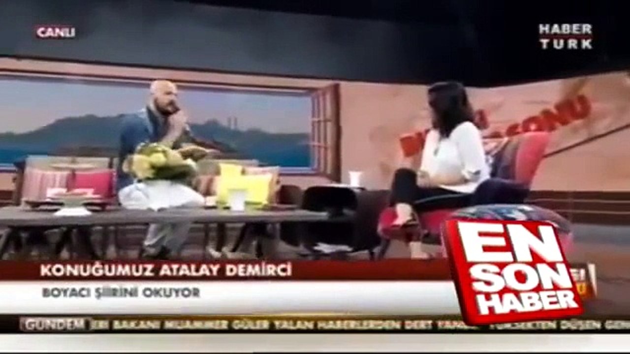 Atalay Demirci şiir okudu Duygu Canbaş ağladı