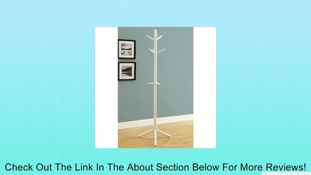 Monarch Specialties White Contemporary Solid Wood Coat Rack Review