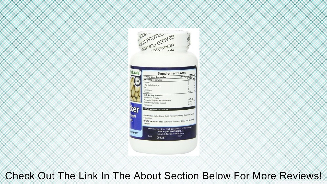 Pure Naturals Carb Blocker, 1200 mg, 90 Capsules Review