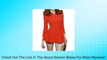 Allegra K Women Long Sleeve Tops Zip Back Top Fit and Flare Tops Peplum Top Review
