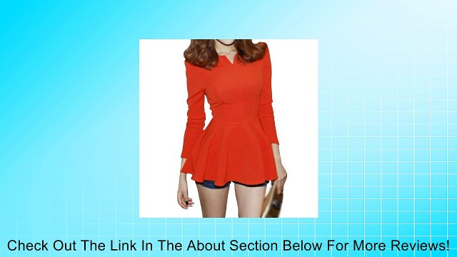 Allegra K Women Long Sleeve Tops Zip Back Top Fit and Flare Tops Peplum Top Review