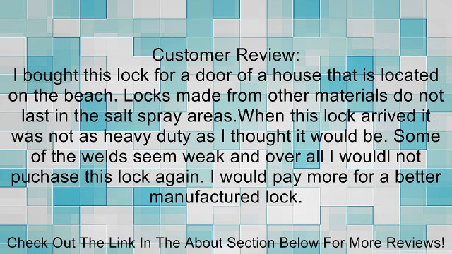 Uxcell a12102600ux0113 Stainless Steel Home Gate Lock Latch Barrel Bolt/Hasp, 16.5cm Review