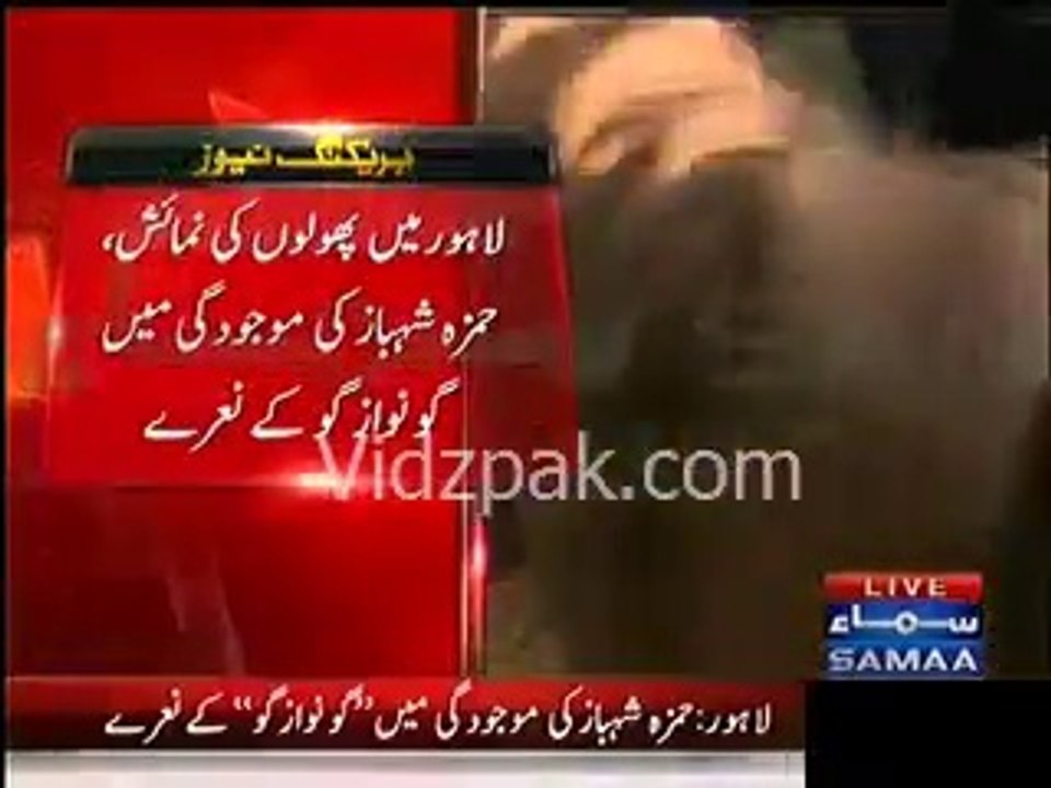 Hamza Shabhaz Face GO NAWAZ GO In Lahore